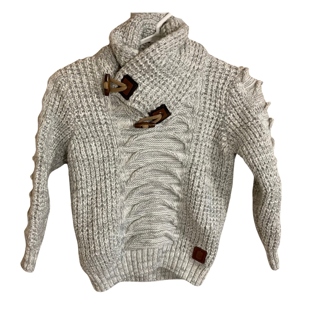 LCR Kids Black Edition Gray Knit Sweater Size 8